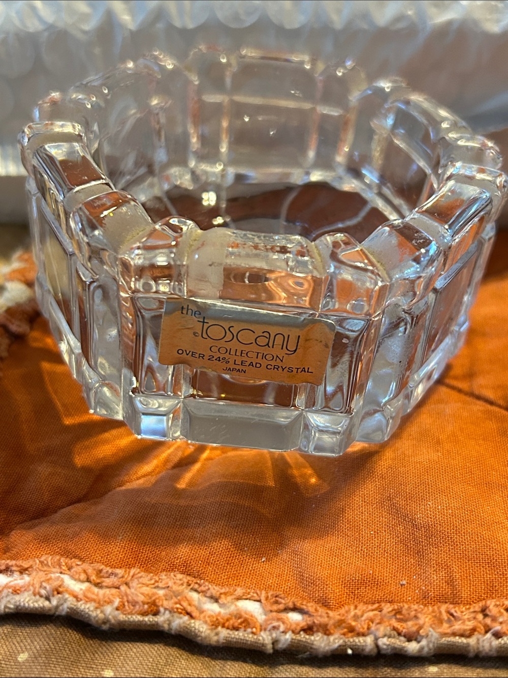 The Toscany  Collection Lead Crystal candle holder